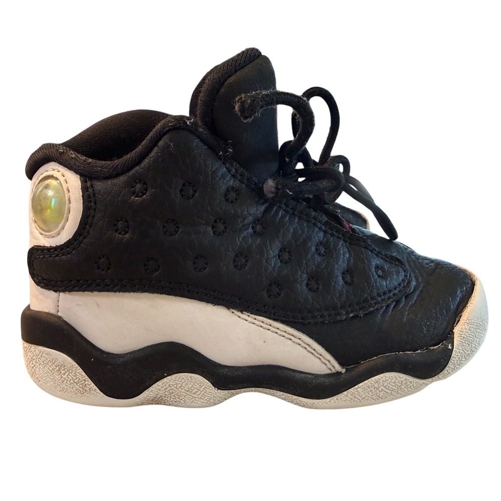 Kids Air Jordan 13 Retro Toddler Shoes Black White Red Basketball Sneakers 7C - Picture 1 of 5